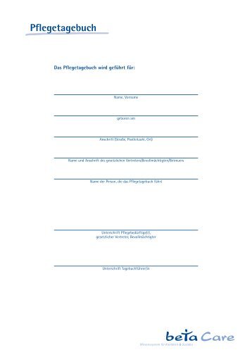 Pflegetagebuch - Betanet