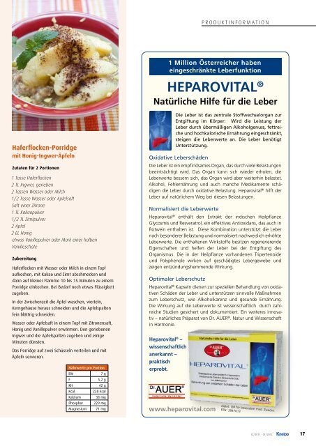 HEPAROVITAL® Natürliche Hilfe für die Leber - Kneippbund