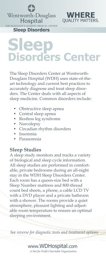 Sleep Disorders Center - Wentworth-Douglass Hospital