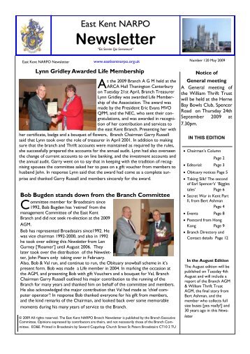 Newsletter 120 Cenceored edit 070709 PDF - eastkentnarpo.org.uk