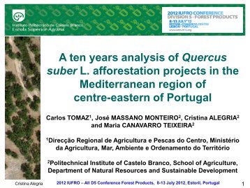A ten years analysis of Quercus suber L. afforestation projects in the ...