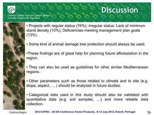 A ten years analysis of Quercus suber L. afforestation projects in the ...