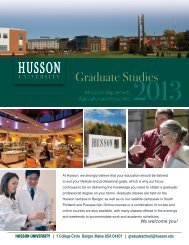 Graduate Application - Husson University