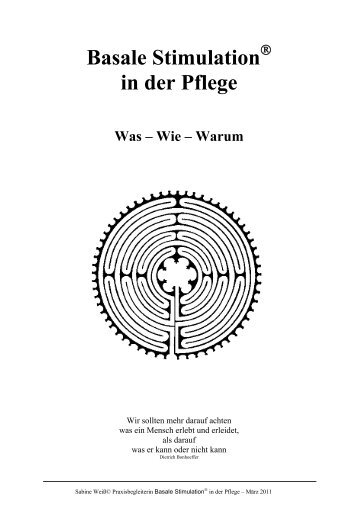 Basale Stimulation in der Pflege - Bildungswerk Irsee