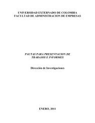 trabajos de investigacion - Universidad Externado de Colombia