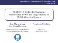 TEAPOT: A Toolset for Evaluating Performance, Power and Image ...