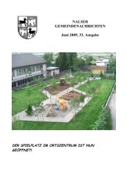 Gemeindeblatt 33/2009 (2,27 MB) - Gemeinde Nals