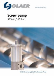 Screw pump 40 / 80 bar - Olaer.de