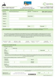 Ezidebit Direct Debit request form