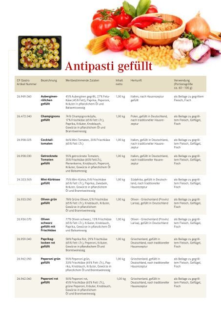 napuro Antipasti-Katalog (1 MB) - CF-Gastro