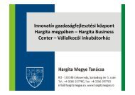 Hargita Business Center - Hargita Megye TanÃ¡csa