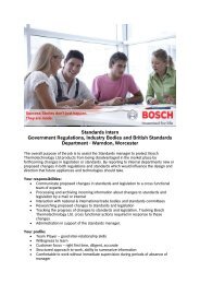 Project Management Intern Project Management Bosch Career