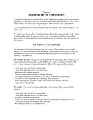 Chapter 2 Beginning Royal Ambassadors - WMU