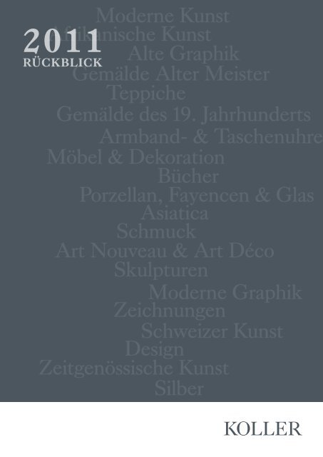 Jahresrückblick 2011 - Koller Auktionen