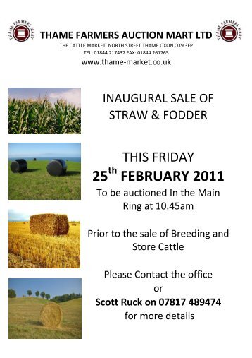 25 FEBRUARY 2011 - Thame Farmers Auction Mart