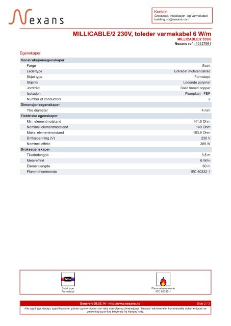 Datablad / PDF - Nexans