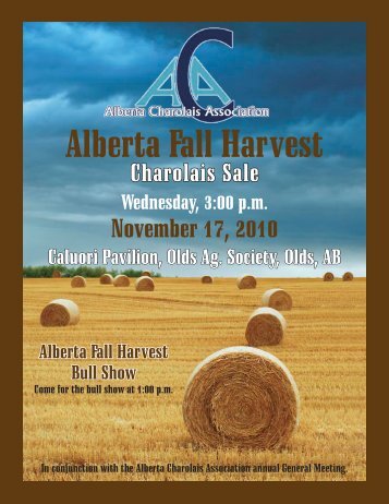 Alberta Fall Harvest Charolais Sale - Transcon Livestock Corporation