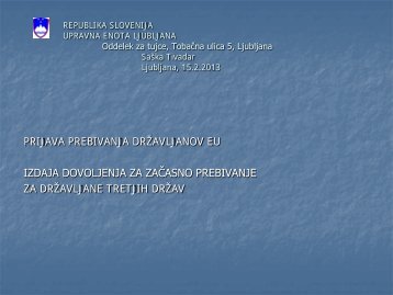 Dovoljenje za prebivanje - VPIS-a