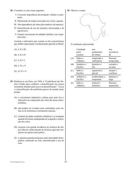 VESTIBULAR 2003 PROVAS DE BIOLOGIA, DE ... - Apoio Escola