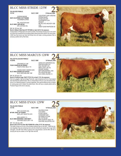 Bonchuk Farms Production Sale - Transcon Livestock Corporation