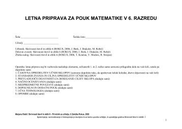 Matematika 6 - letna priprava - Praktik