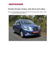 Honda Amaze review, test drive and video - Honda Cars India