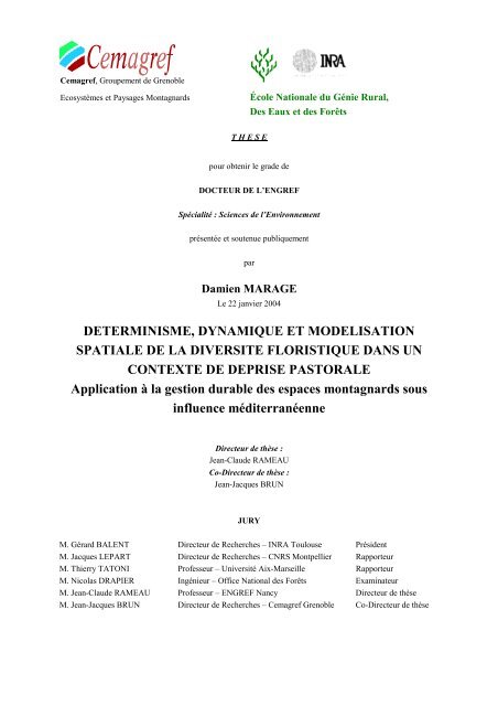 Schéma théorique du calcul de la richesse spécifique par placette et