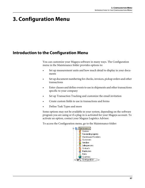 3. CONFIGURATION MENU INT