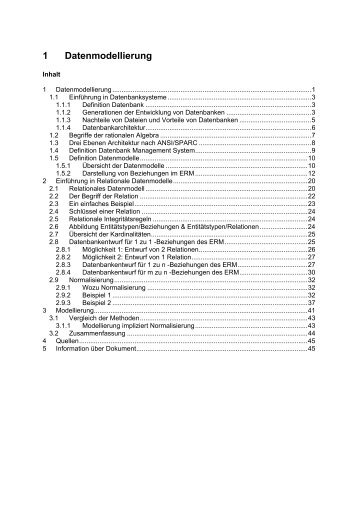 1 Datenmodellierung