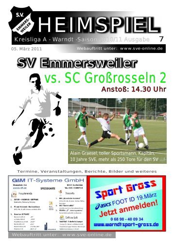 "HEIMSPIEL" Ausgabe 7 - FÃ¶rderkreis Emmersweiler eV