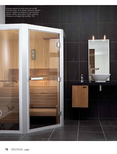 1/2012 DomÃ¡ca sauna uÅ¾ nie je luxus, ale sÃºÄasÅ¥ ... - Poly system