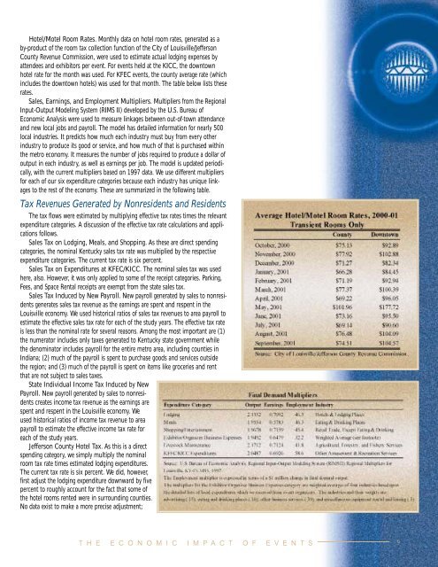 2001 Economic Impact Study of the Kentucky State Fair Board
