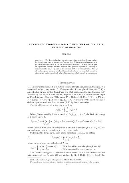 Extremum problems for eigenvalues of discrete Laplace operators