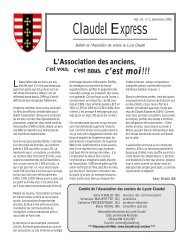 Volume 6, nÂ° 1 (dÃ©cembre 2005) - LycÃ©e Claudel