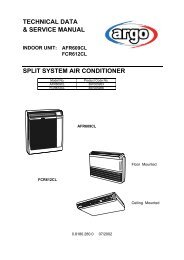 technical data & service manual split system air conditioner - Package