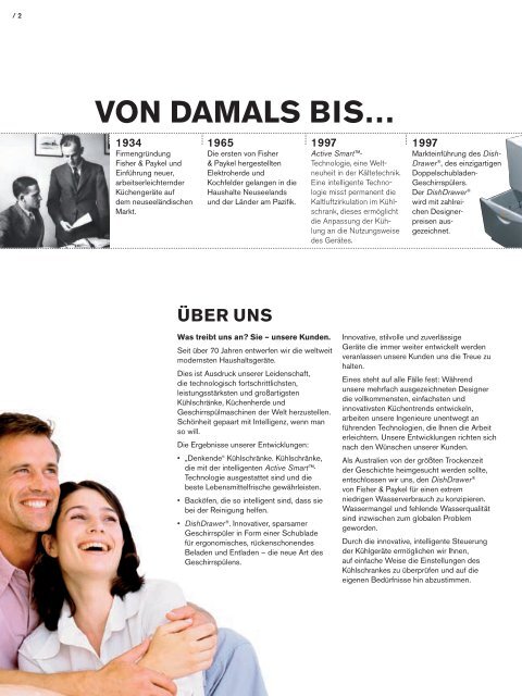 Fisher & Paykel - deutscher Übersichtskatalog