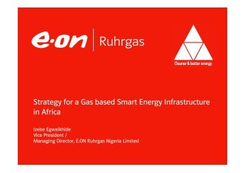Strategy for a Gas based Smart Energy Infrastructure in Africa