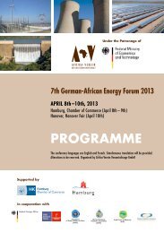 Programme - Afrika-Verein der deutschen Wirtschaft eV