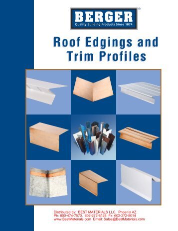 Trim Profiles Roof Edgings and - Best Materials