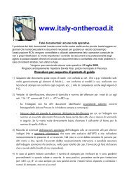 procedura per sequestro falsi documentali - Italy on the road