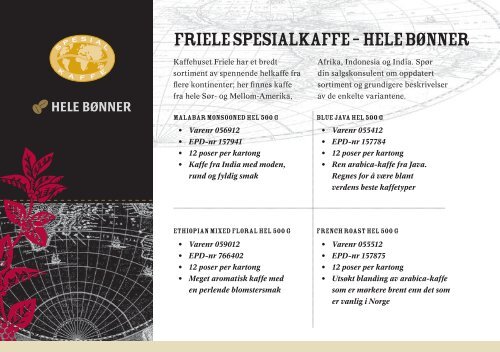 Produktkatalog 2011Last ned - Kaffehuset Friele AS