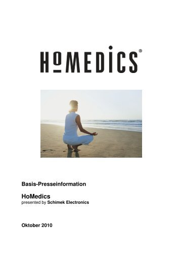 Basis-Presseinformation HoMedics - Schimek Electronics