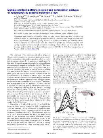 Multiple scattering effects in strain and composition analysis ... - IEMN