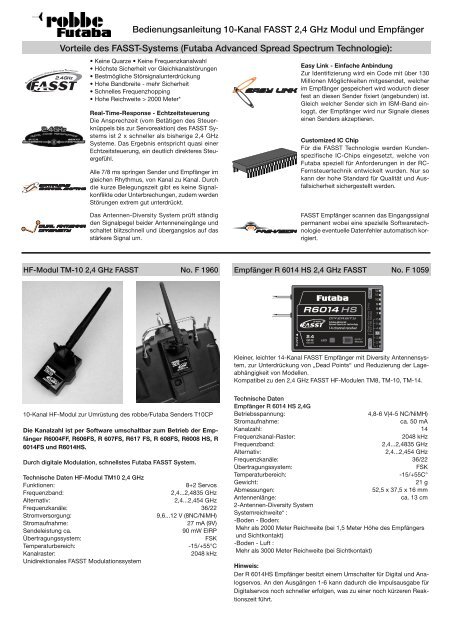 TM-10 2,4GHz Fasst - Klaus-sander-web.com