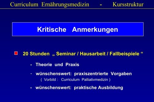 Curriculum Ernährungsmedizin - DGEM