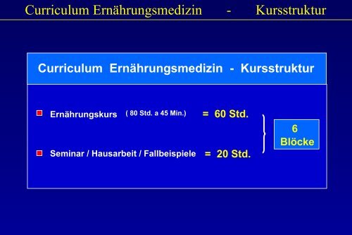 Curriculum Ernährungsmedizin - DGEM