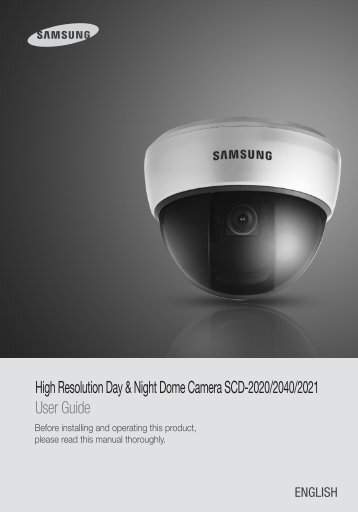 High Resolution Day & Night Dome Camera SCD-2020 ... - Samsung