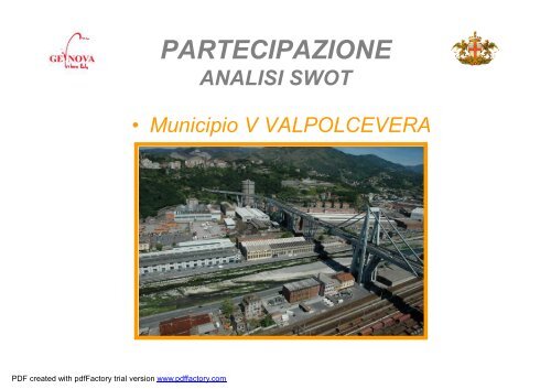 analisi SWOT municipio 5 VALPOLCEVERA - Urban Center