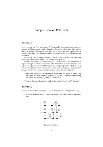 Sample Exam on Petri Nets