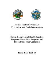 Sutter - Yuba County - Mental Health Services Oversight and ...